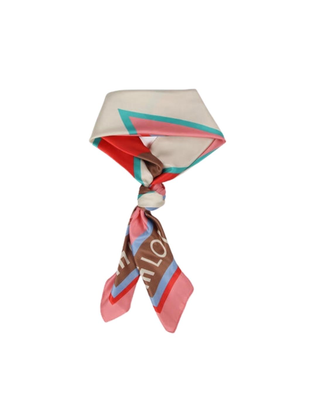 Lola Casademunt Pañuelo Satinado Maxi M Rojo-Multi