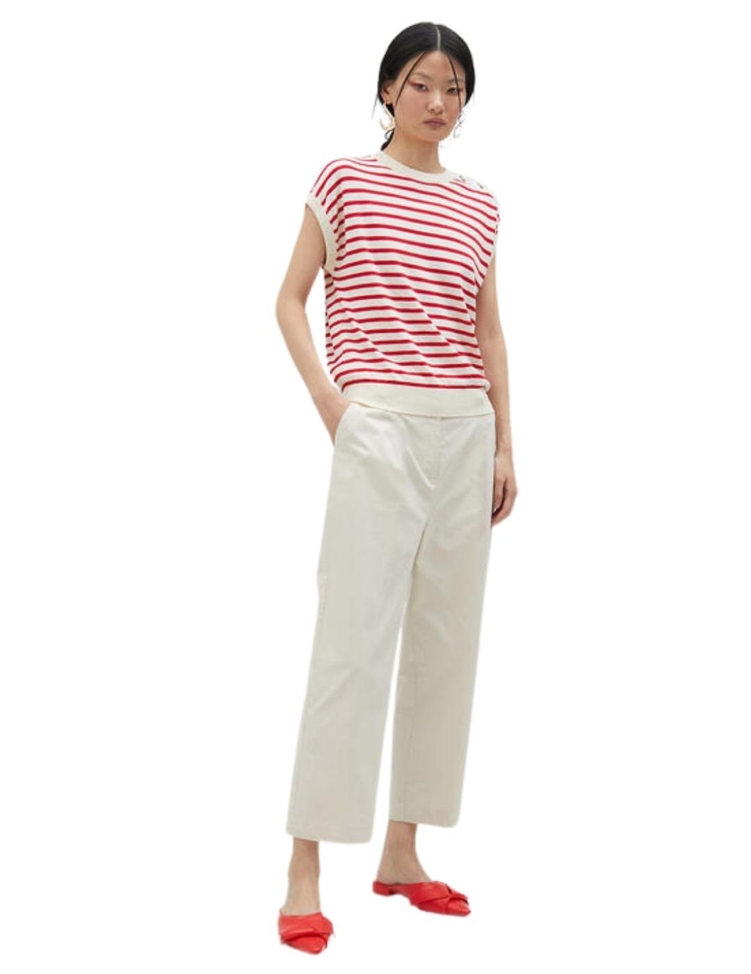 Lola Casademunt Pantalón Tejido Sastre Piedra