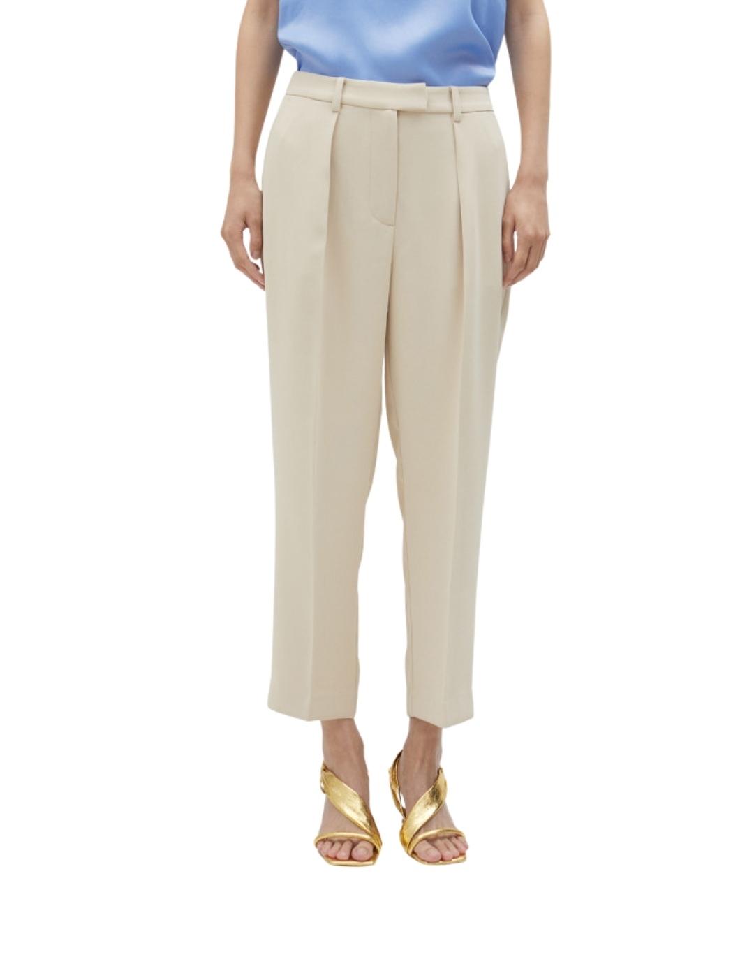 Lola Casademunt Pantalon Recto Fluido Crudo