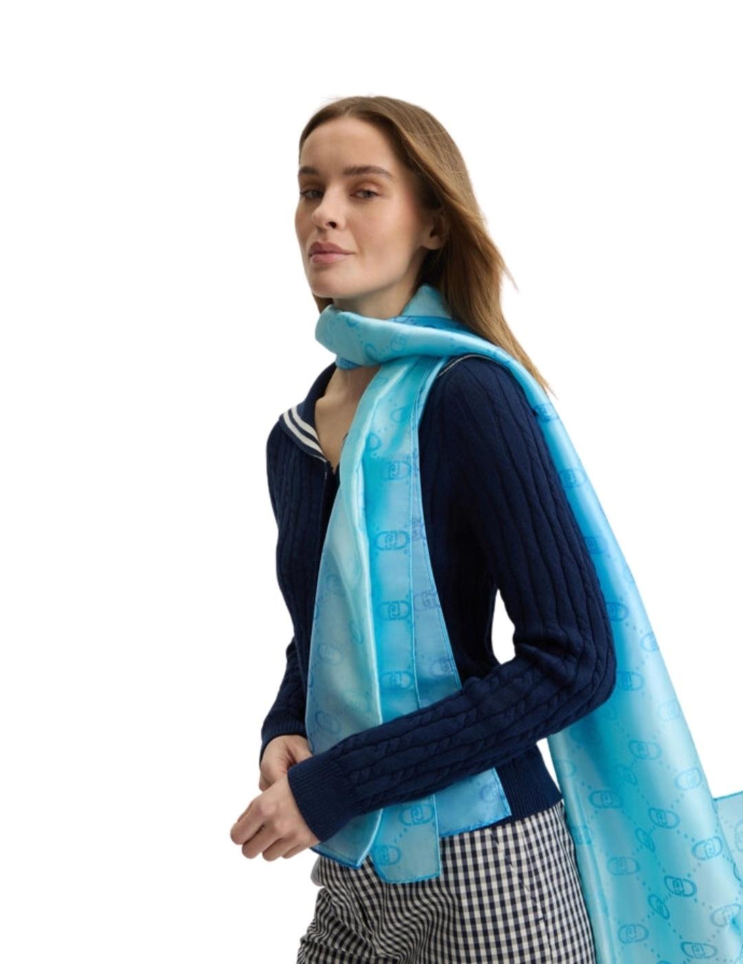 Liujo Estola azul con logo