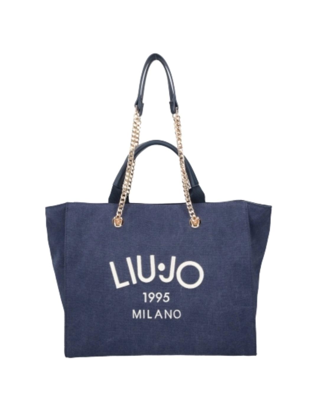 Liujo Bolso tote grande Azul oscuro