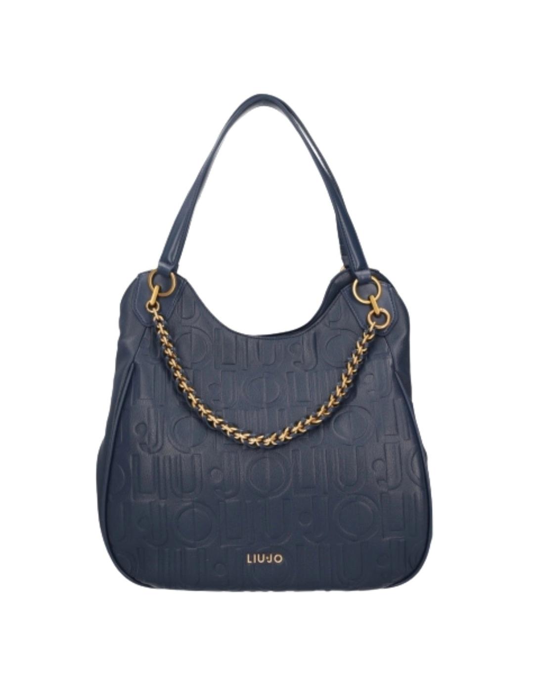 Liujo Bolso grande con cadena decorativa Azul