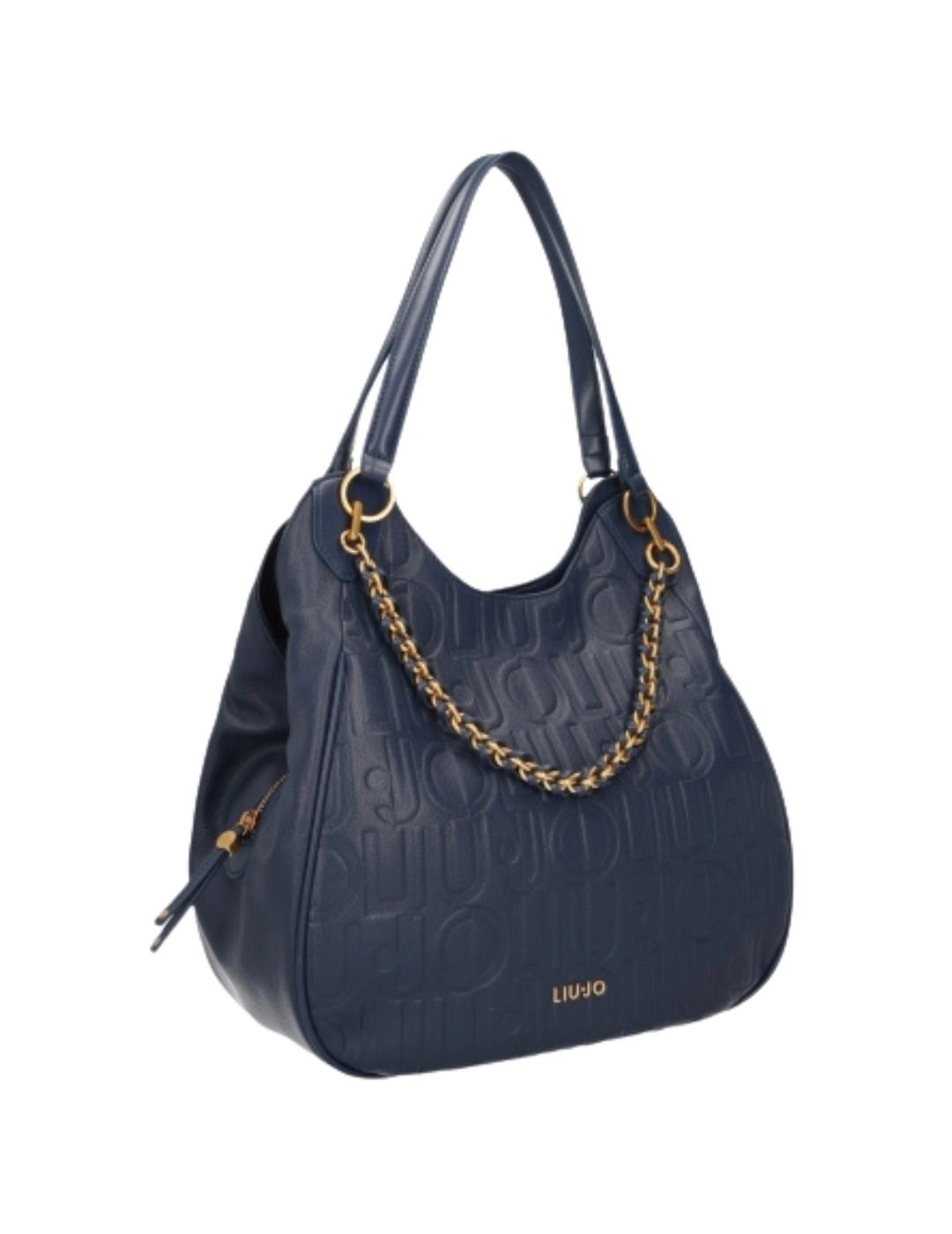 Liujo Bolso grande con cadena decorativa Azul