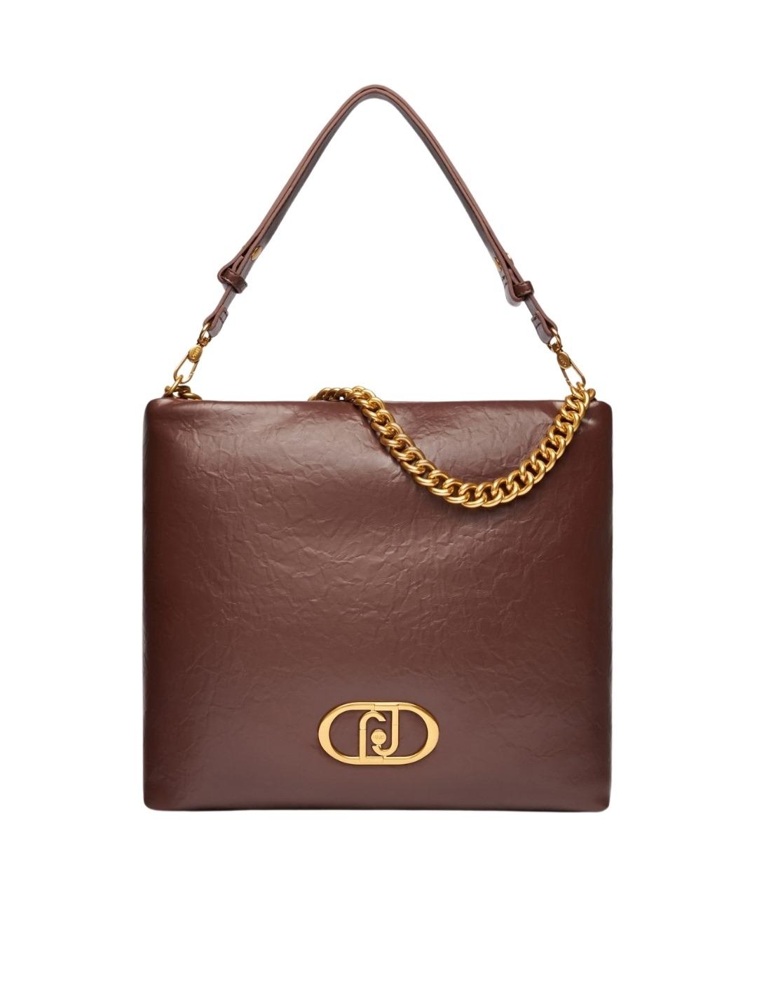 Liujo Bolso Hobo mediano LaPuffy Marrón
