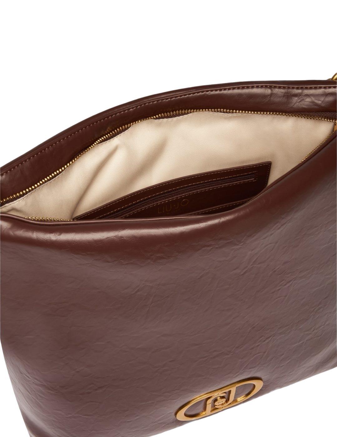 Liujo Bolso Hobo mediano LaPuffy Marrón