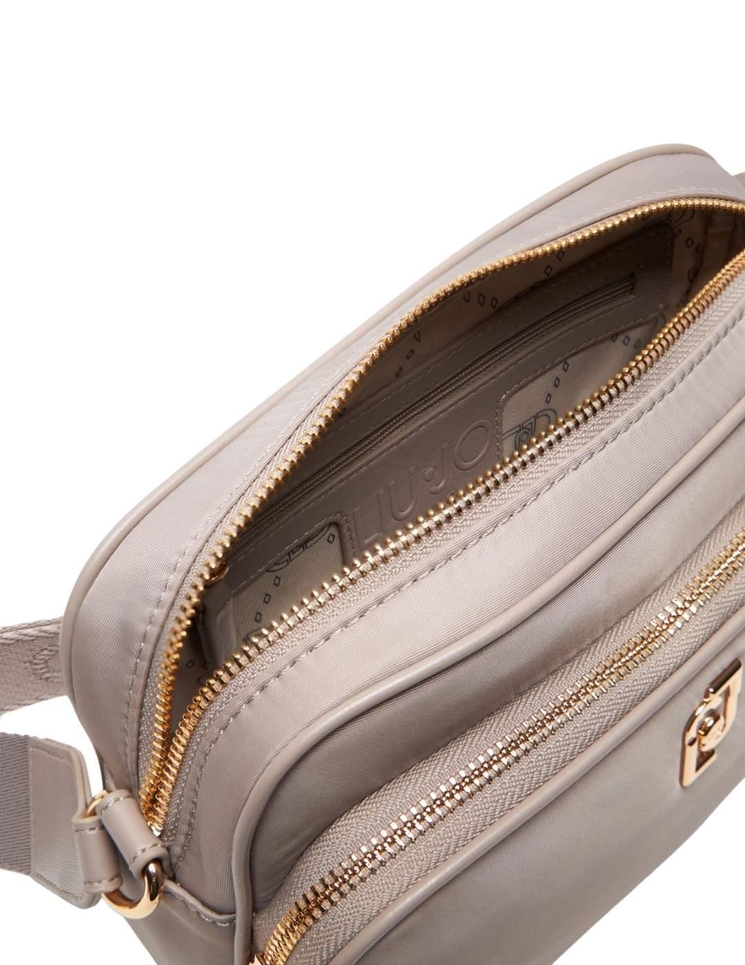 Liujo Bolso bandolera mediana de nailon Gris
