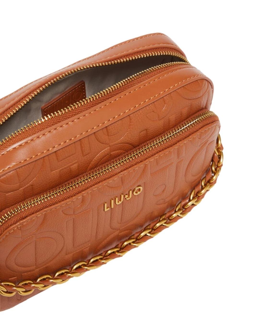 Liujo Bolso Bandolera mediana con cadena Marrón