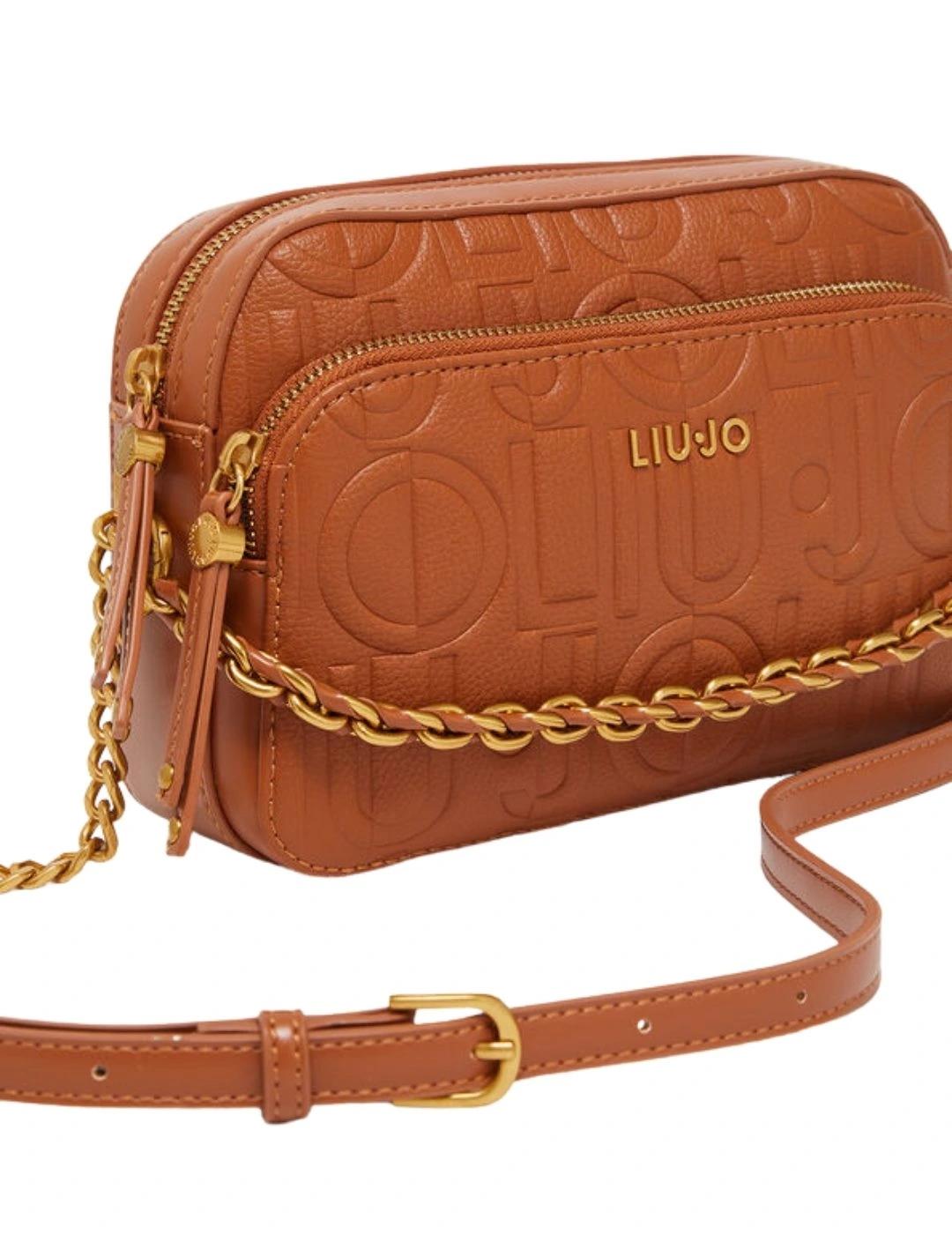 Liujo Bolso Bandolera mediana con cadena Marrón