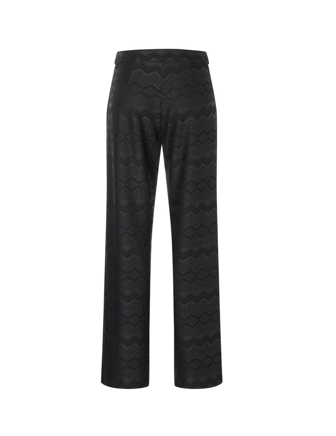 Mac Pantalones Chiara Black Jacquard