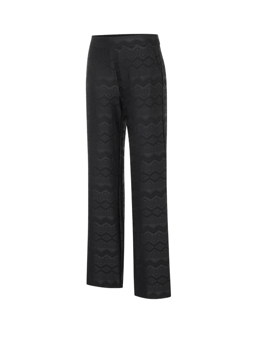 Mac Pantalones Chiara Black Jacquard