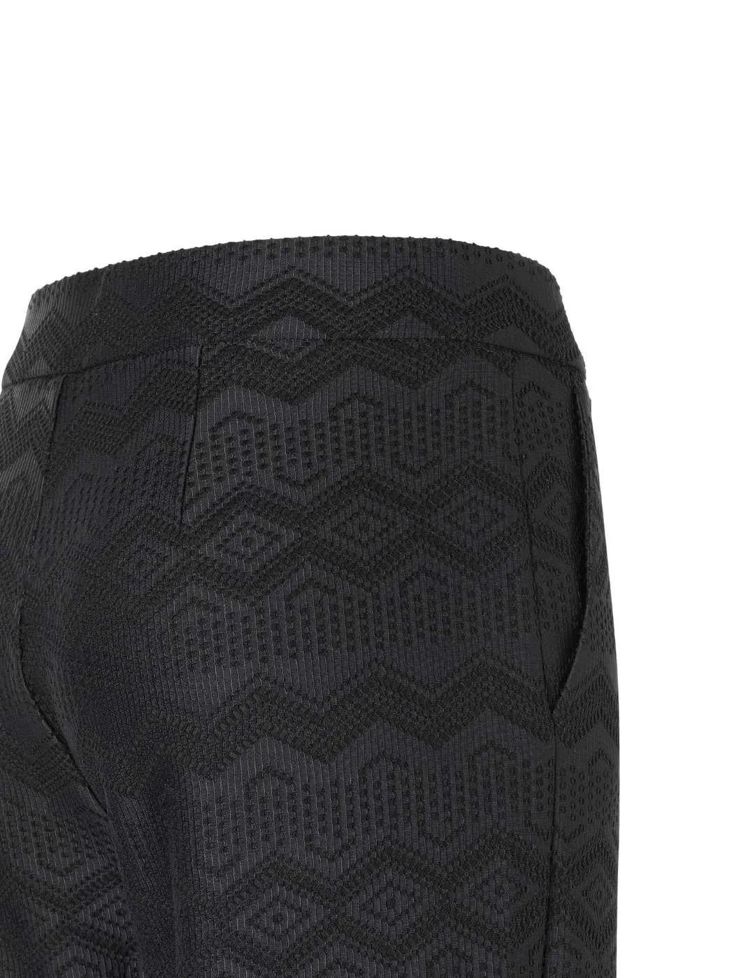 Mac Pantalones Chiara Black Jacquard