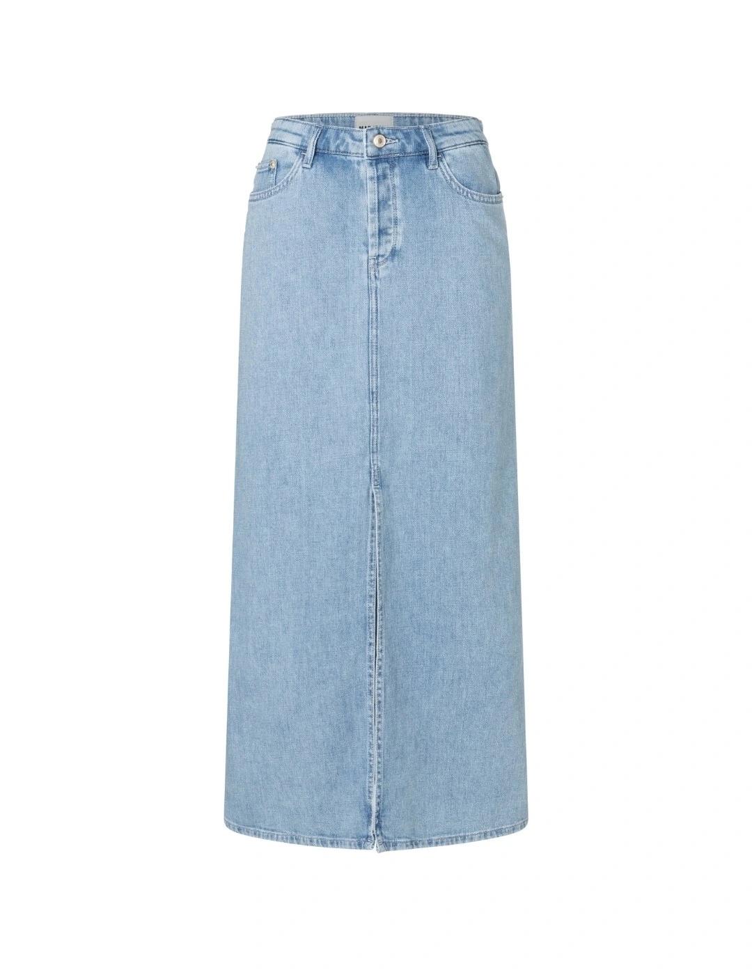 Mac Maxi Skirt Clean Light Blue Wash