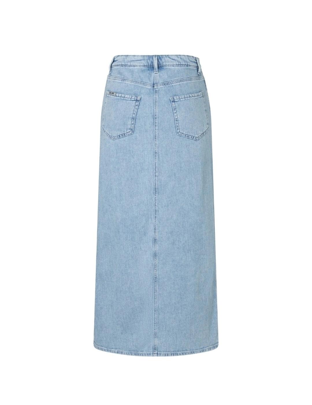 Mac Maxi Skirt Clean Light Blue Wash