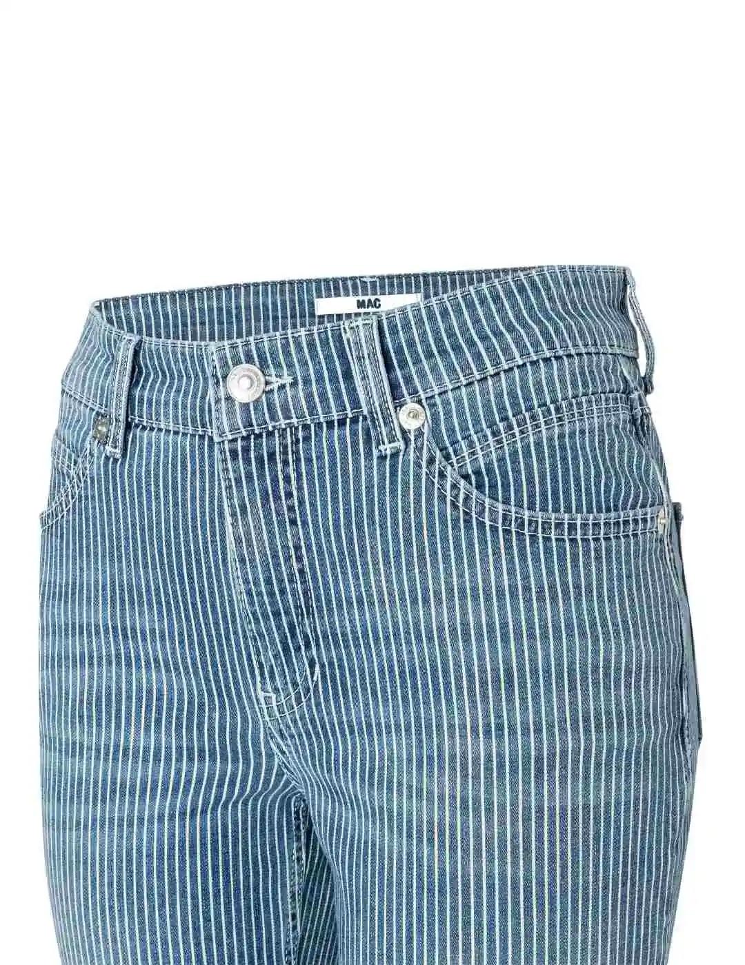 Mac Pantalones Melanie Mid Dark Striped