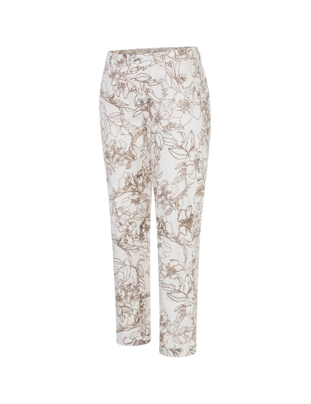 Mac Pantalones Chino Light Hazelnut Printed