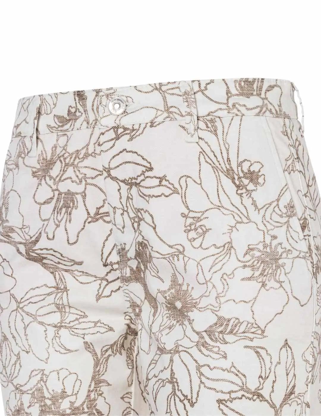 Mac Pantalones Chino Light Hazelnut Printed