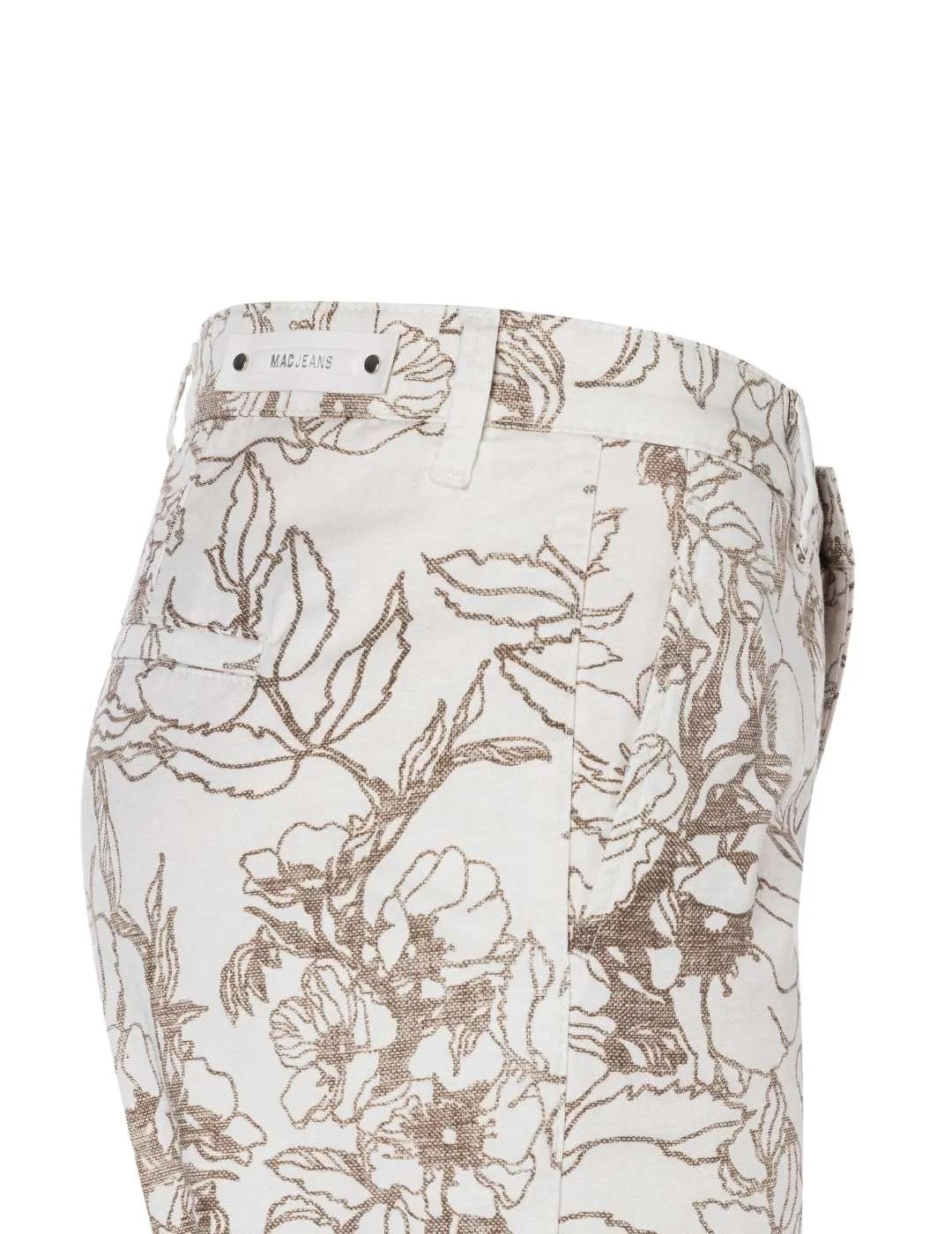 Mac Pantalones Chino Light Hazelnut Printed