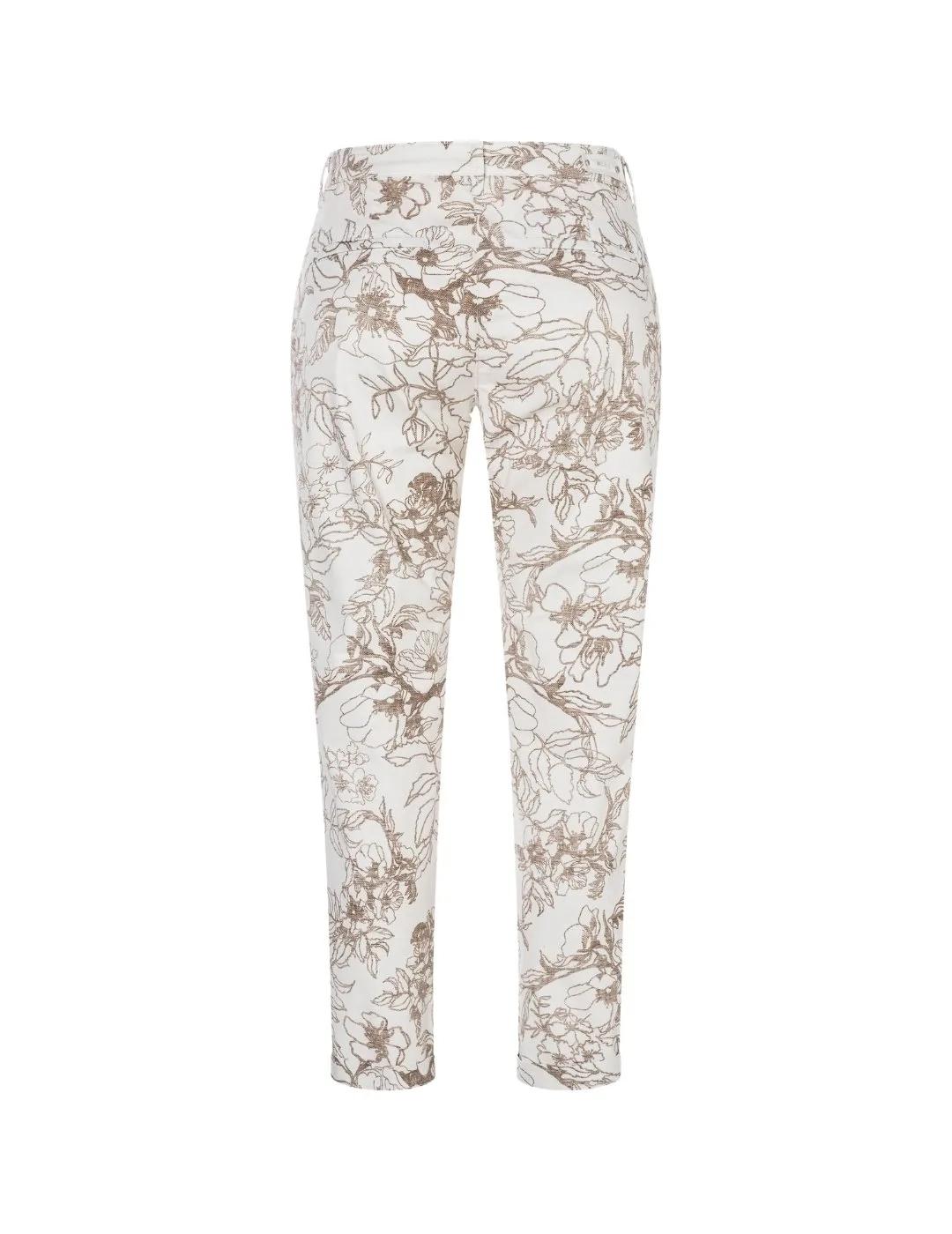 Mac Pantalones Chino Light Hazelnut Printed
