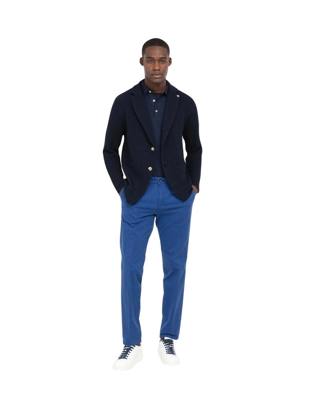 Manuel Ritz Americana de punto Azul marino