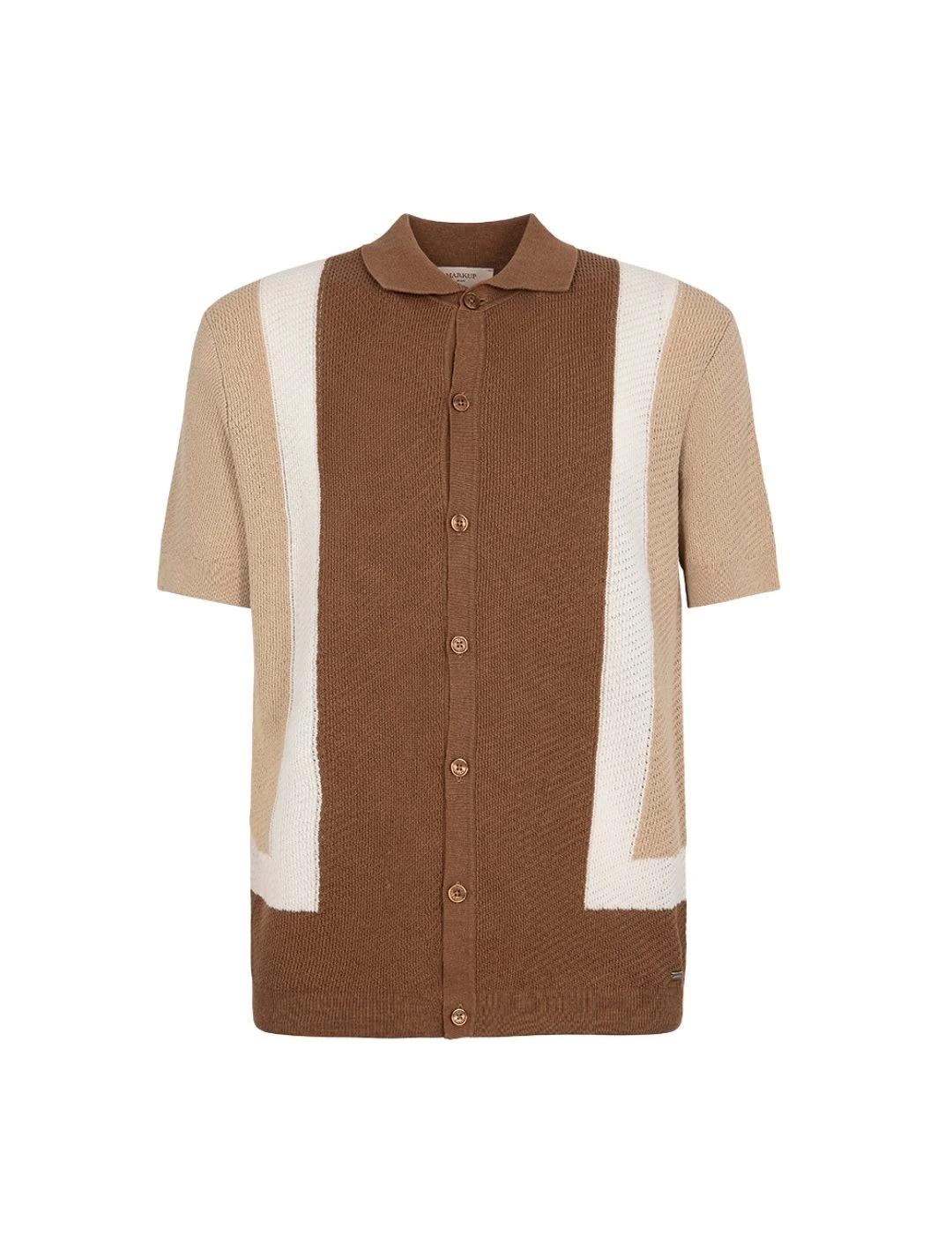 Markup Camisa mezcla de lino Marrón