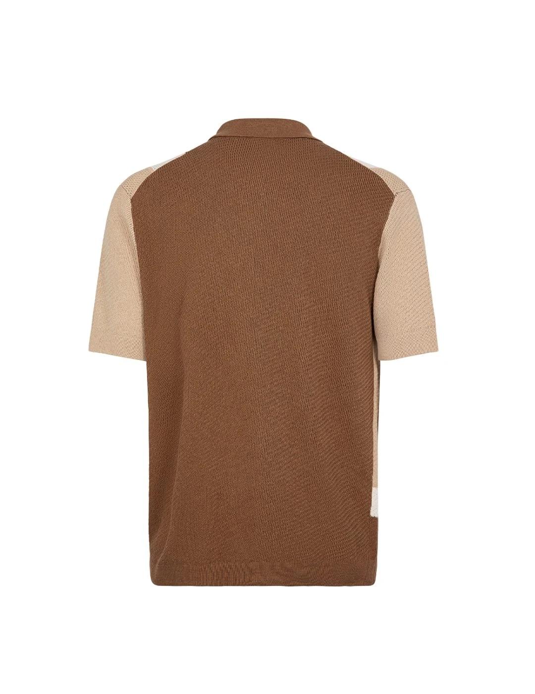 Markup Camisa mezcla de lino Marrón