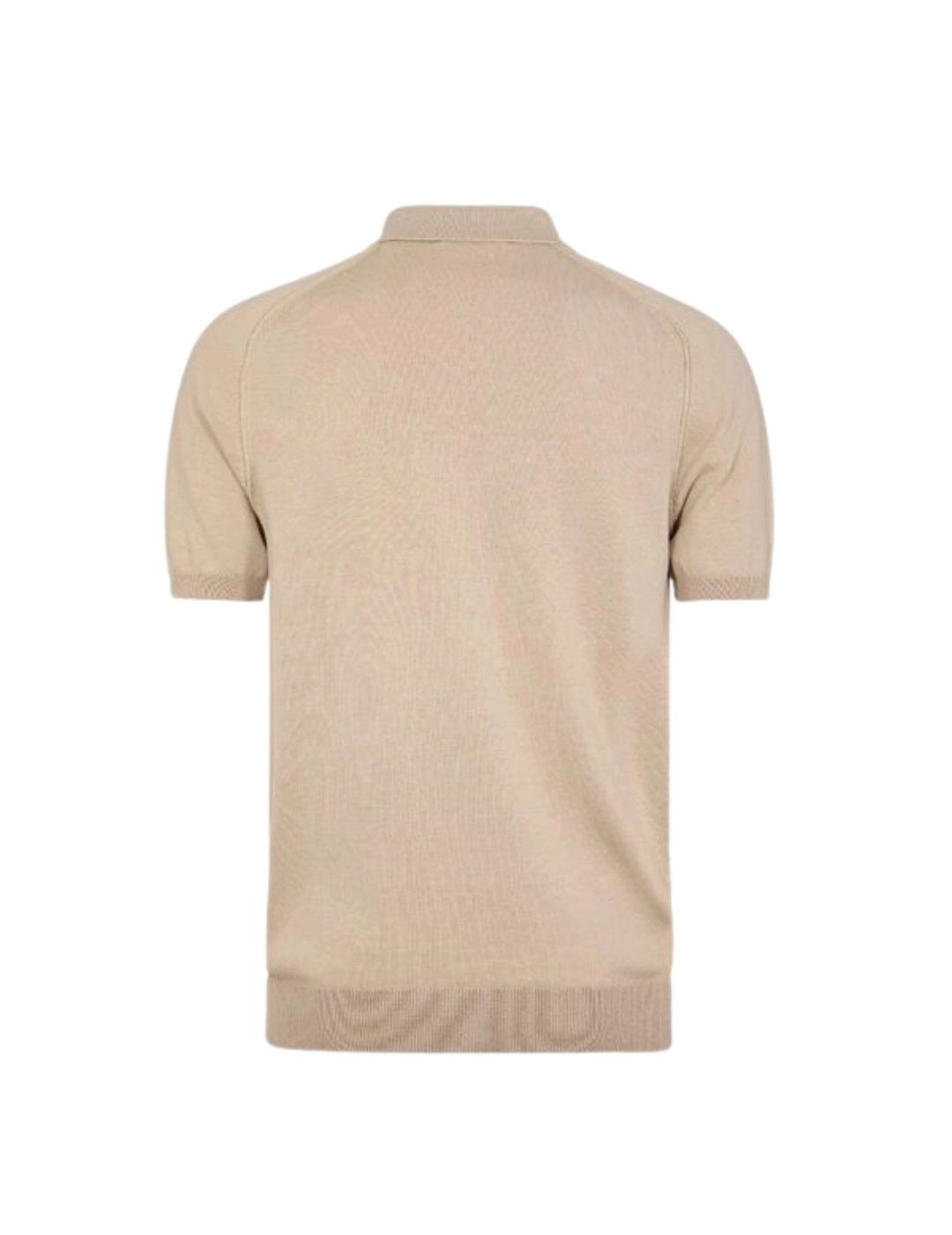 Markup Polo Beige manga corta