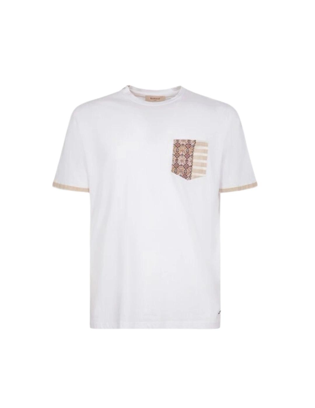 Markup Camiseta blanca con detalles de lino