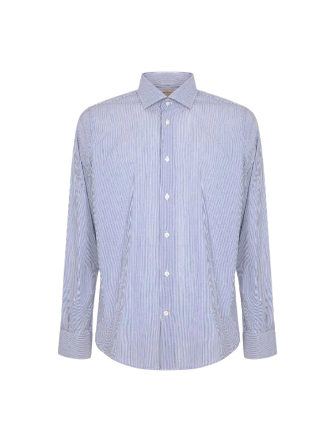Markup Camisa de nailon Rayas Azul