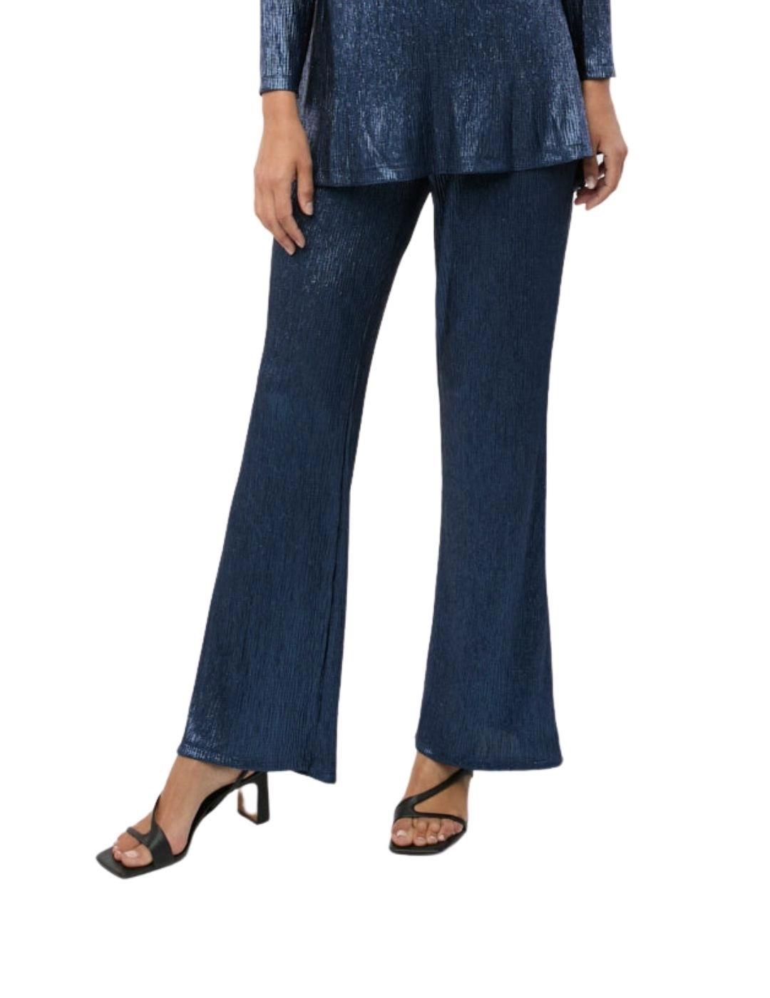 Mercedes De Miguel Pantalon Lurex Marino