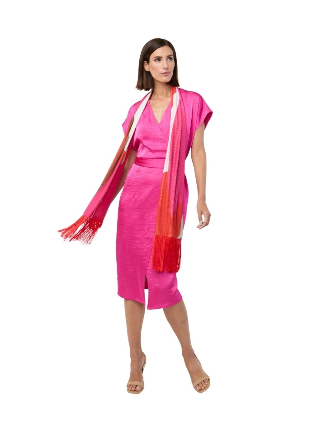 Mercedes De Miguel Echarpe Gloria Fucsia