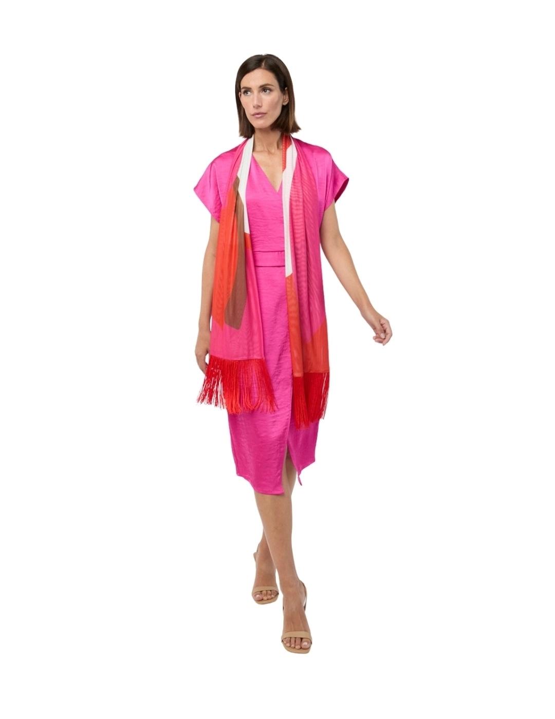 Mercedes De Miguel Echarpe Gloria Fucsia