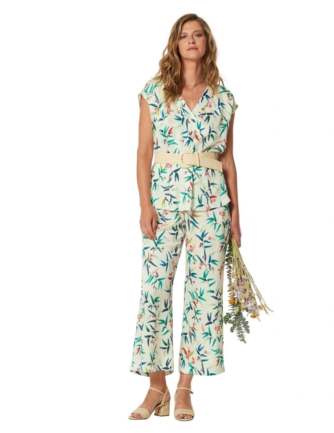 Oky Top Canada Viscosa Estampada Multicolor