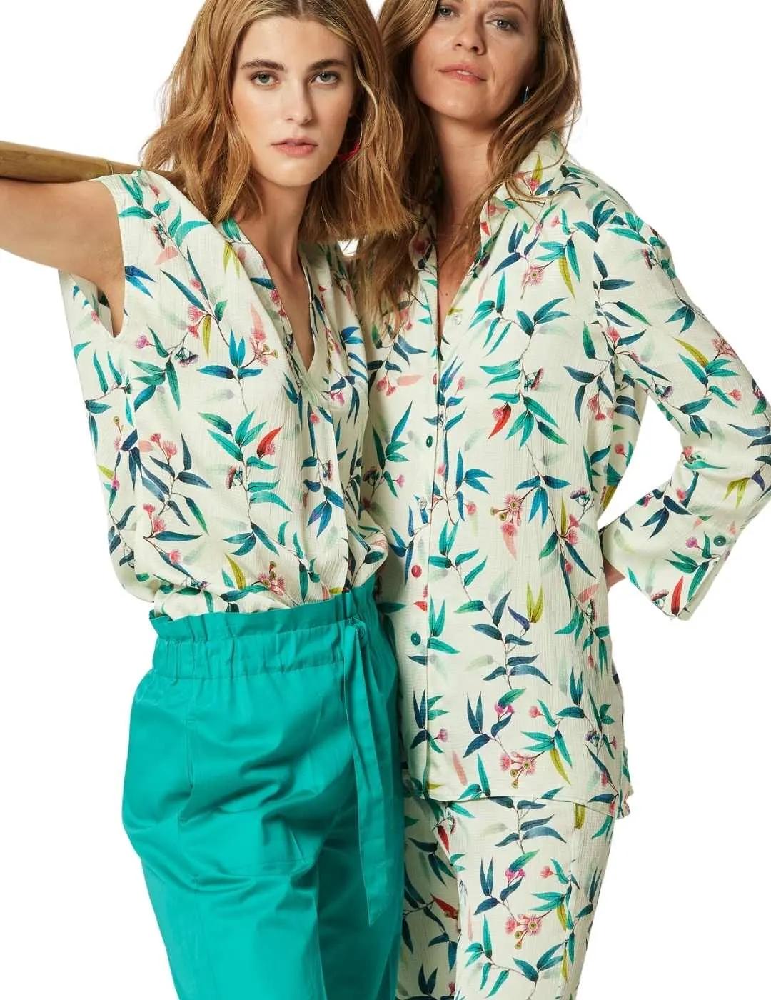 Oky Top Canada Viscosa Estampada Multicolor