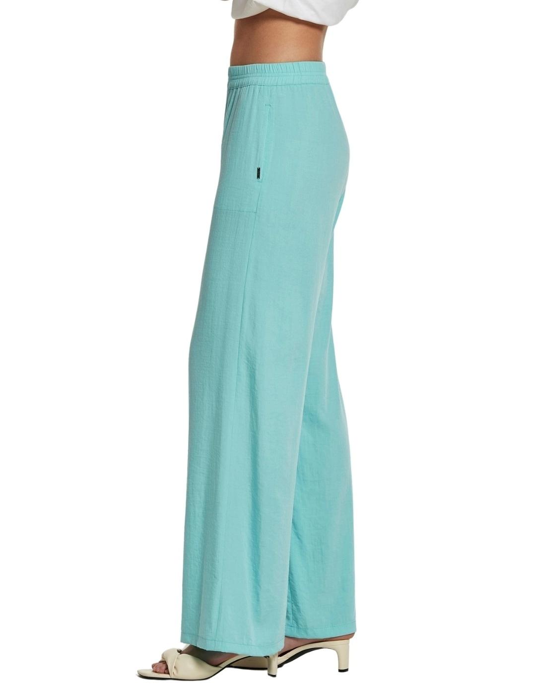 Oky Pantalón Caoto Efecto Lavado Turquesa