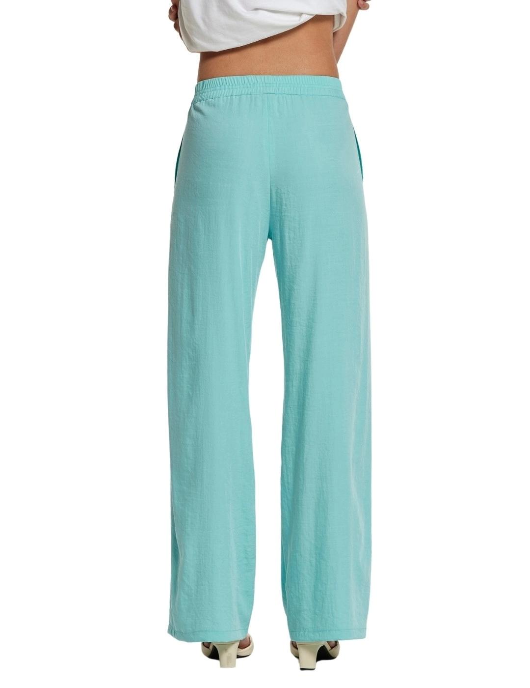 Oky Pantalón Caoto Efecto Lavado Turquesa
