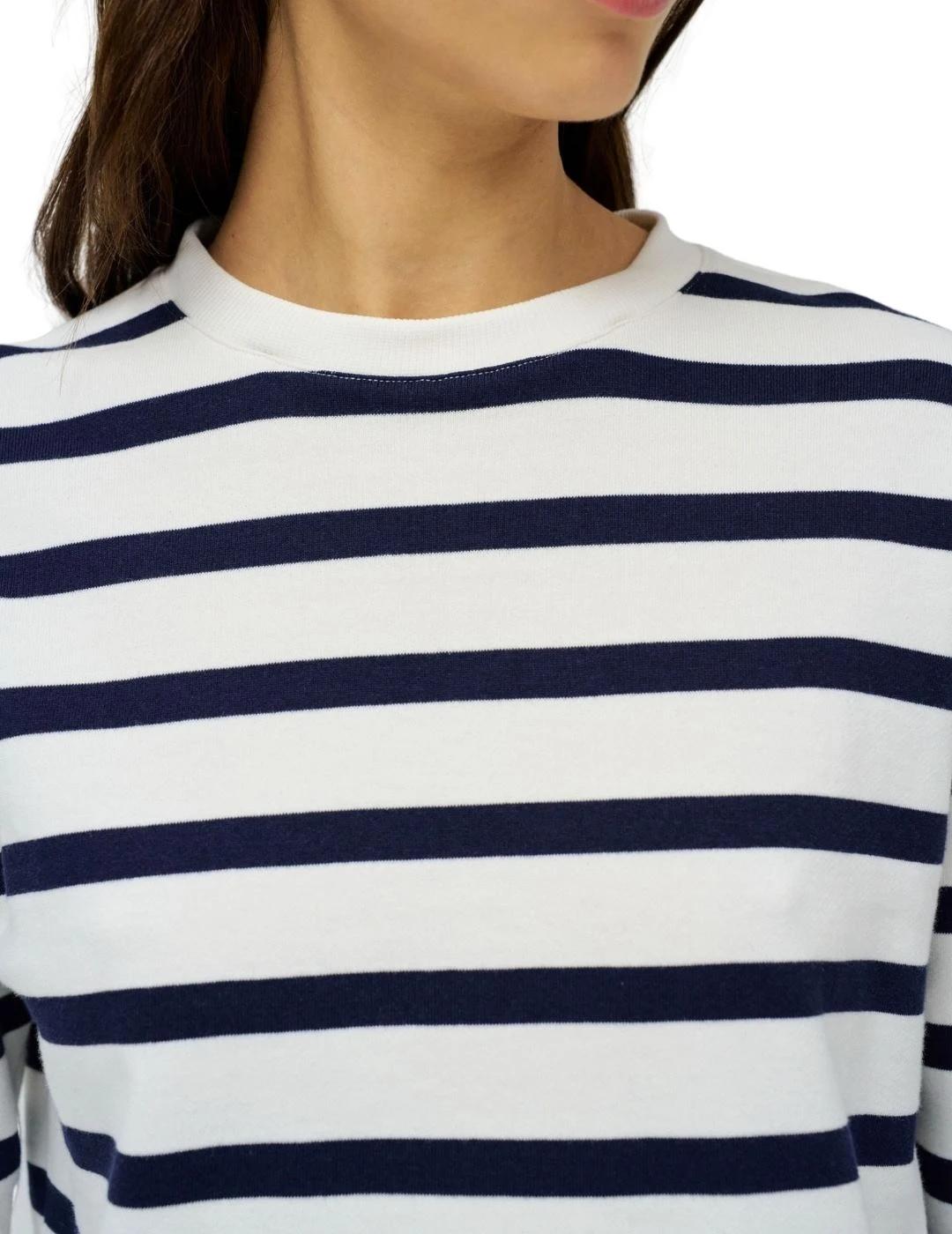 Salsa Jersey Camiseta rayas combinada con camisa