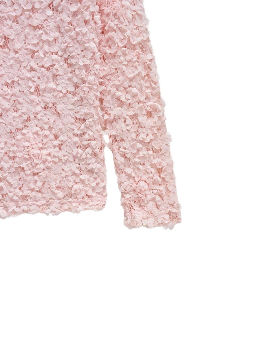 Salsa Jeans Jersey Texturizado con flores Rosa