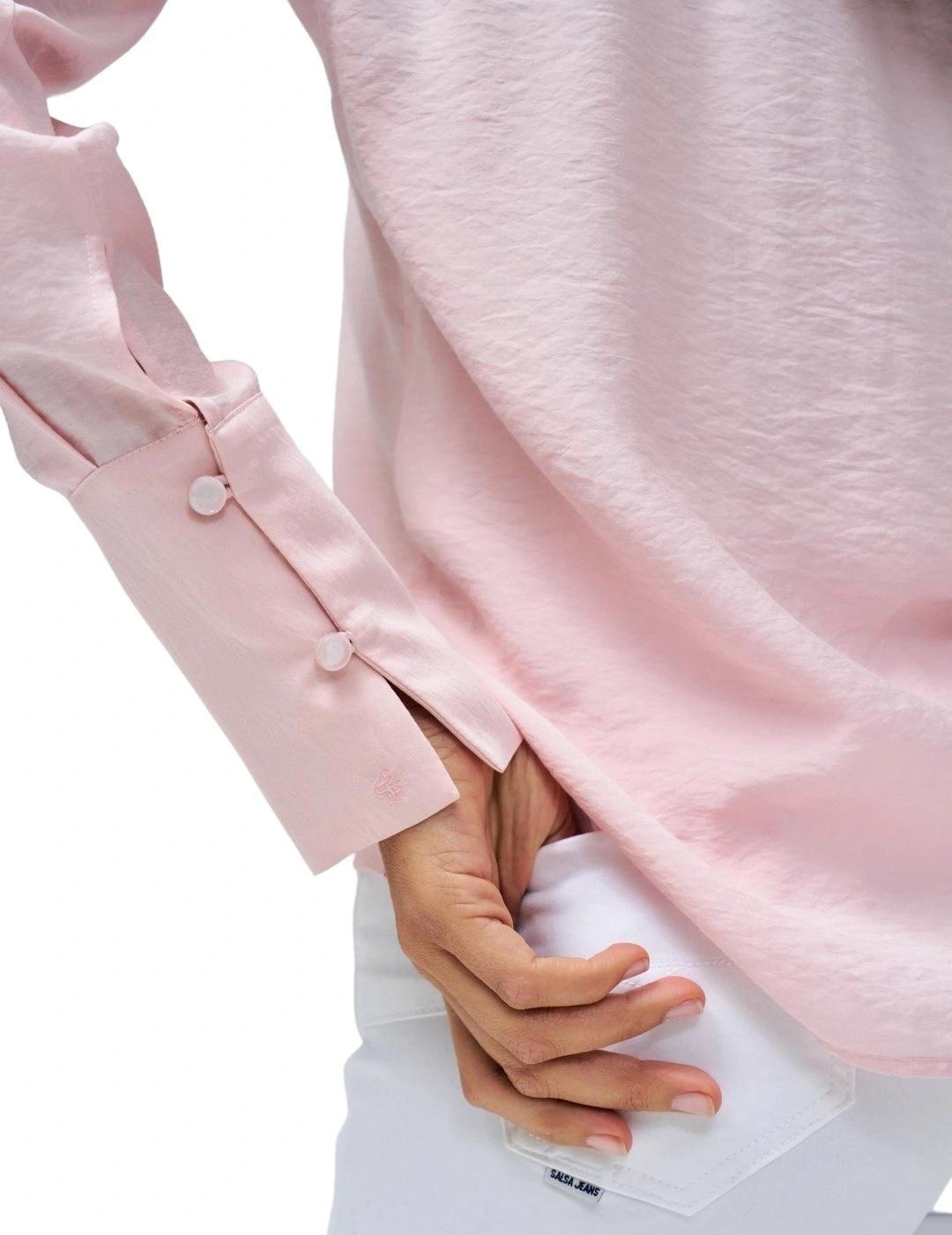 Salsa Jeans Blusa asimétrica Rosa
