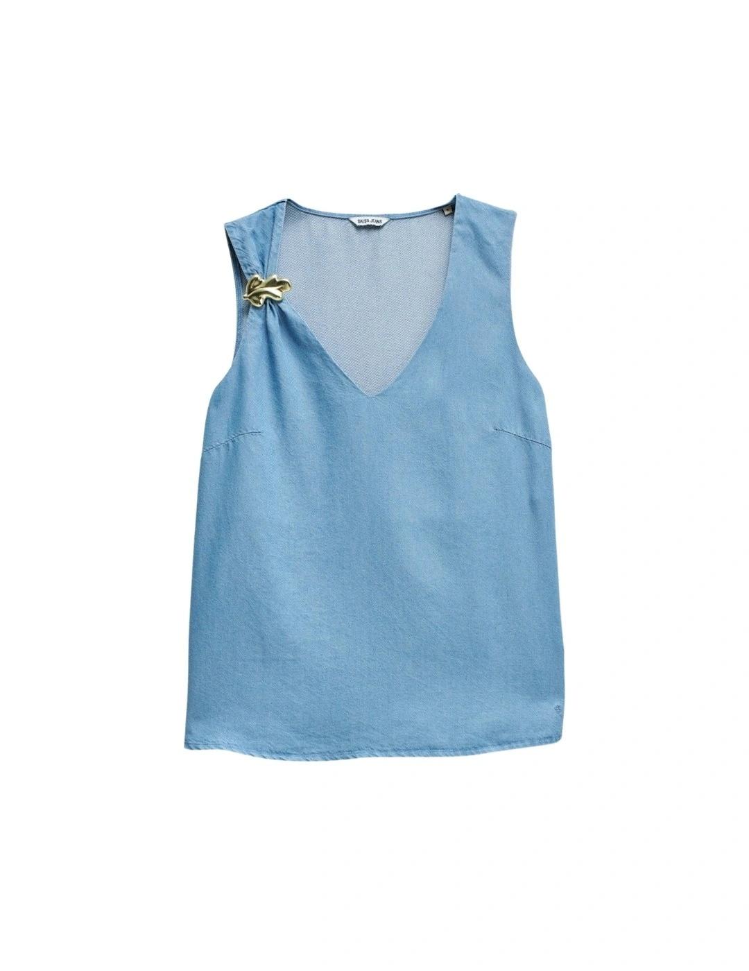 Salsa Jeans Top Lightdenim Azul