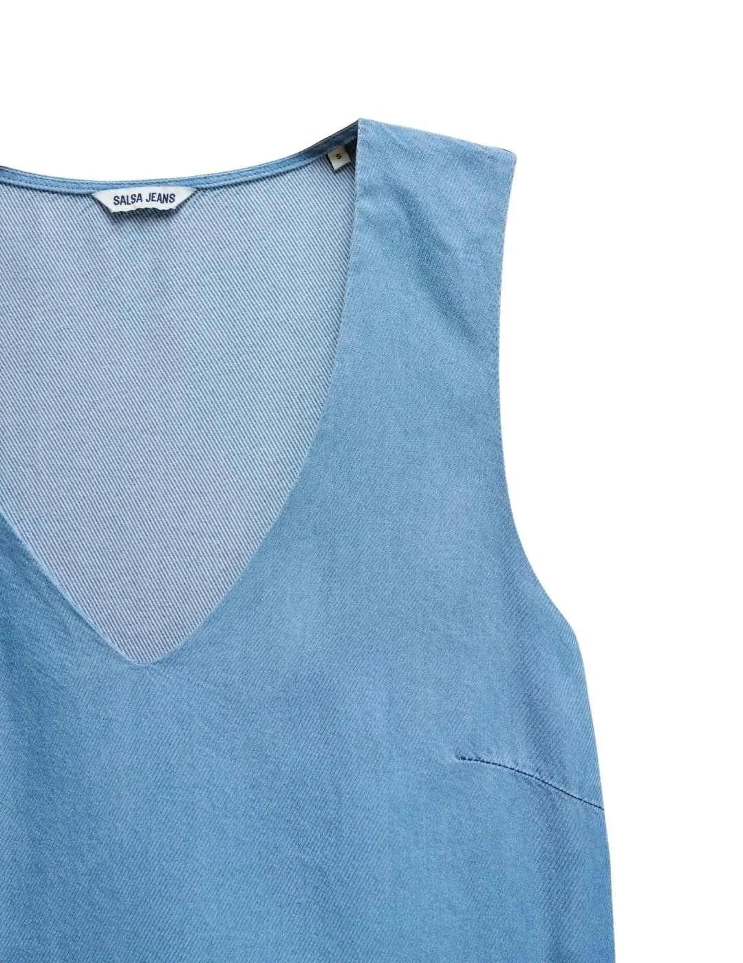 Salsa Jeans Top Lightdenim Azul