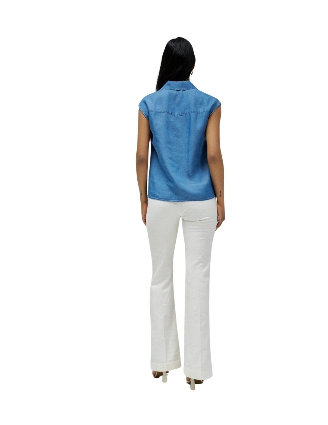 Salsa Jeans Blusa Lightdenim Azul