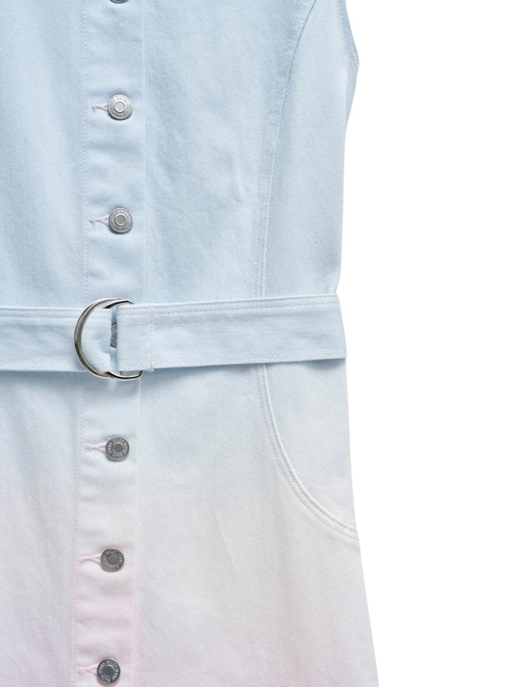 Salsa Jeans Vestido Midi Degradado azul y rosa