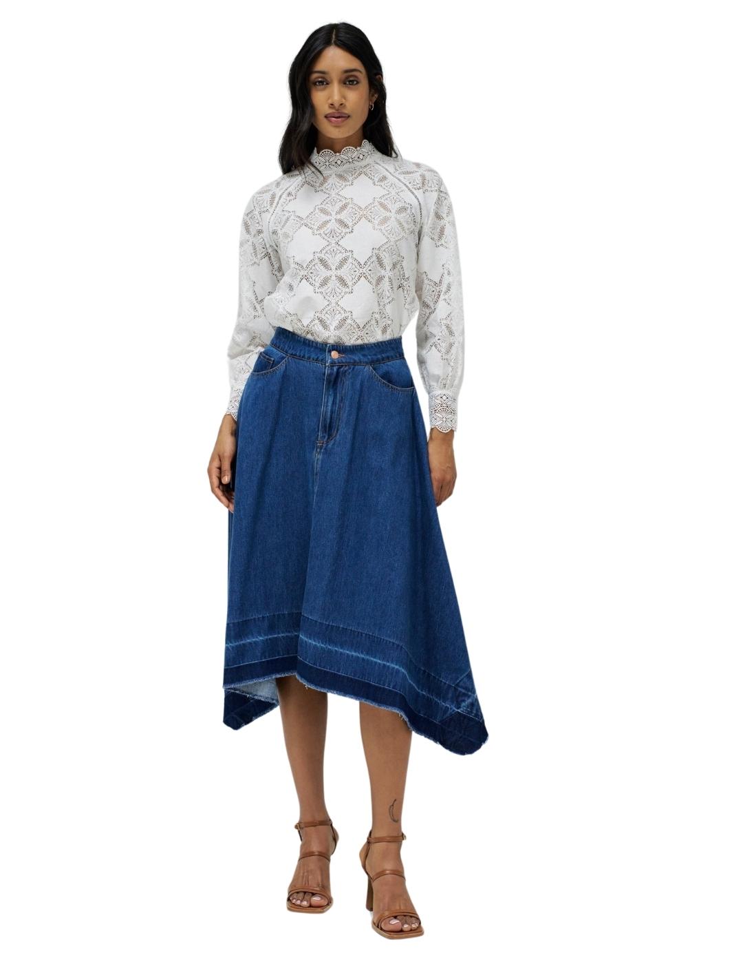 Salsa Jeans Falda True Lightdenim Azul