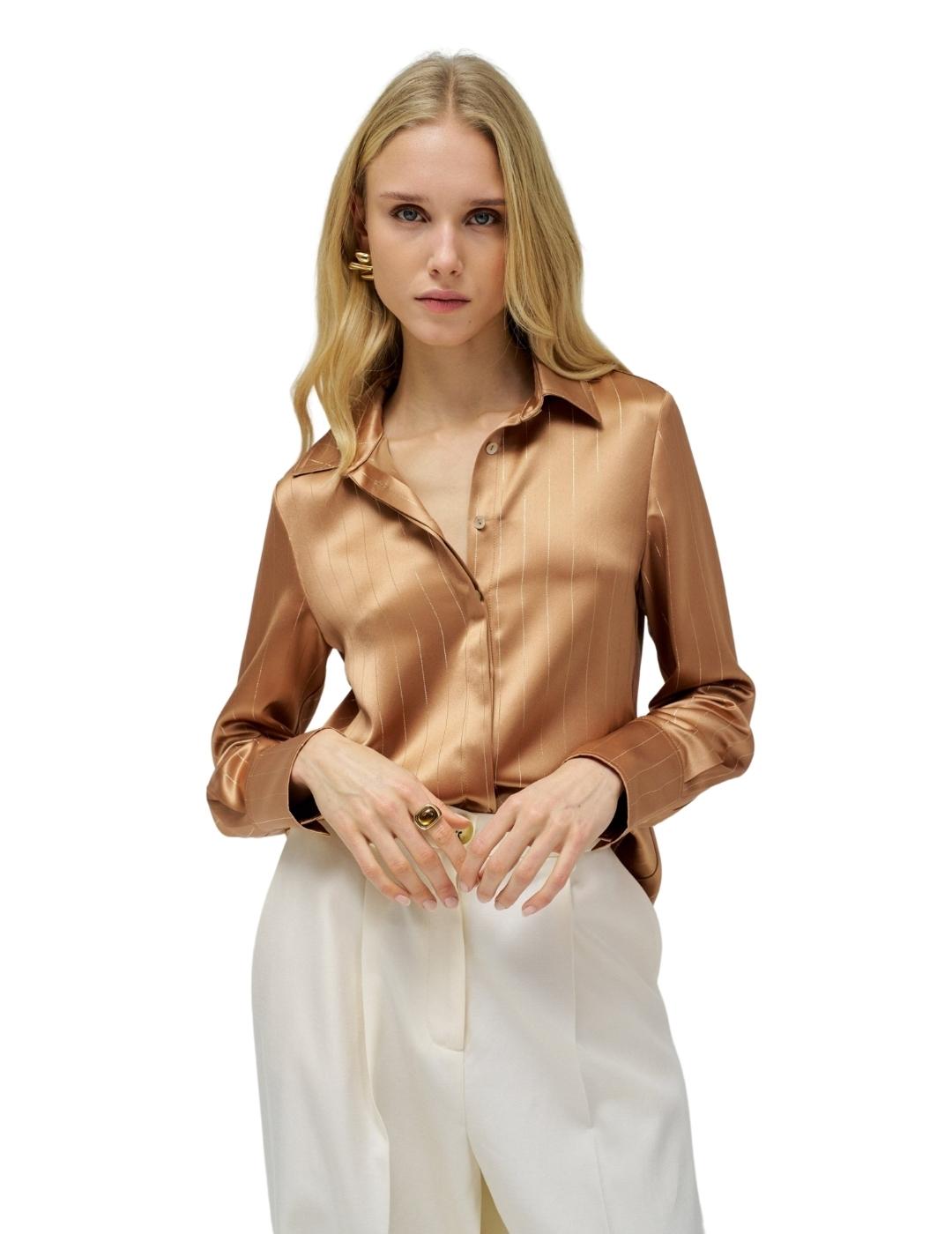 Salsa Jeans Camisa de Satén con botones