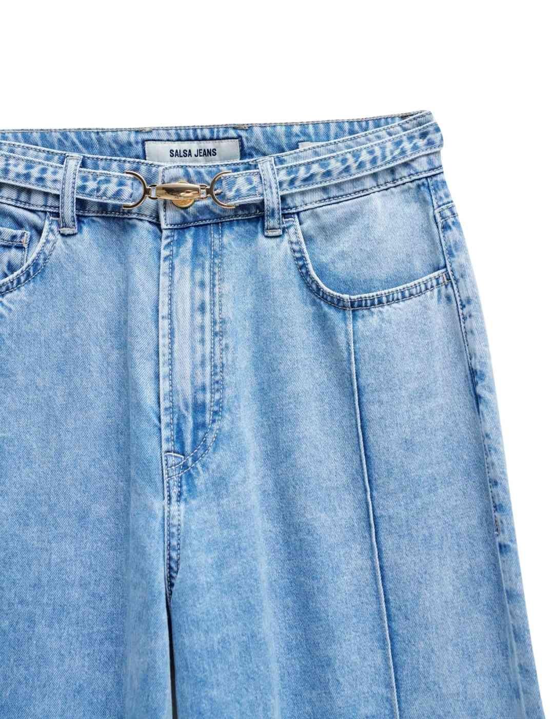 Salsa Jeans Pantalones Vaqueros Wideleg Azul claro