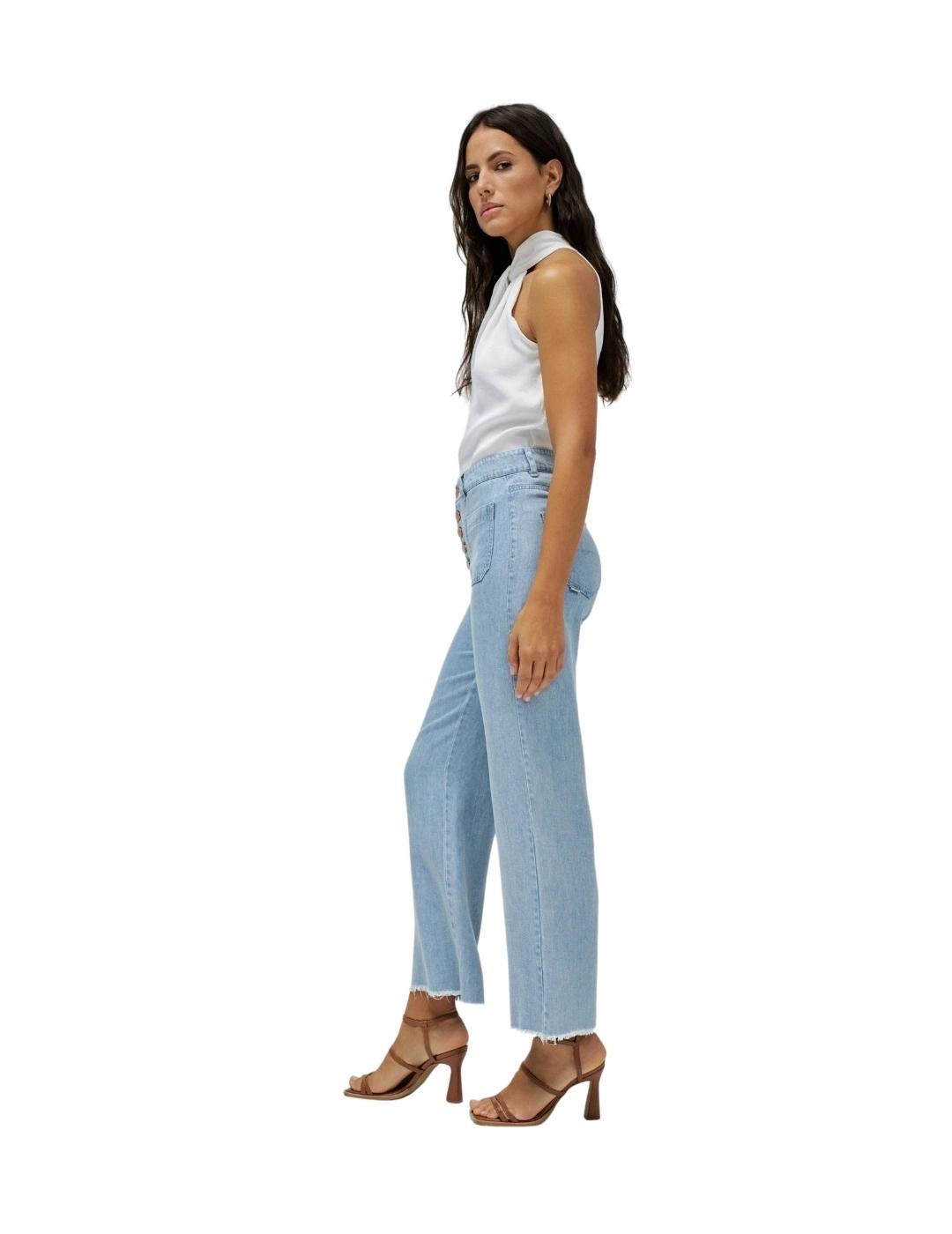 Salsa Pantalones True Cropped Straight Lightdenim