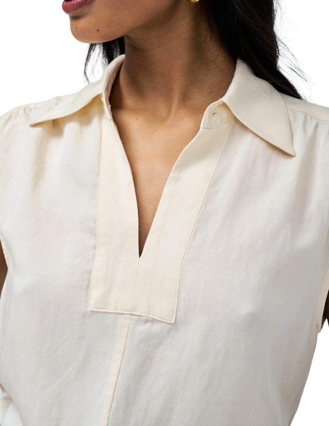 Salsa Jeans Camisa Lightdenim Color crema