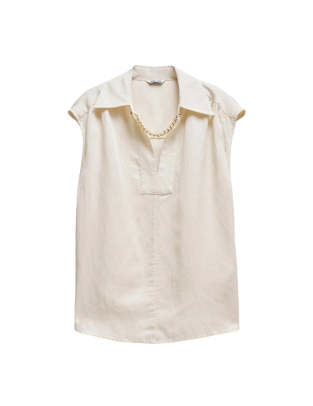 Salsa Jeans Camisa Lightdenim Color crema