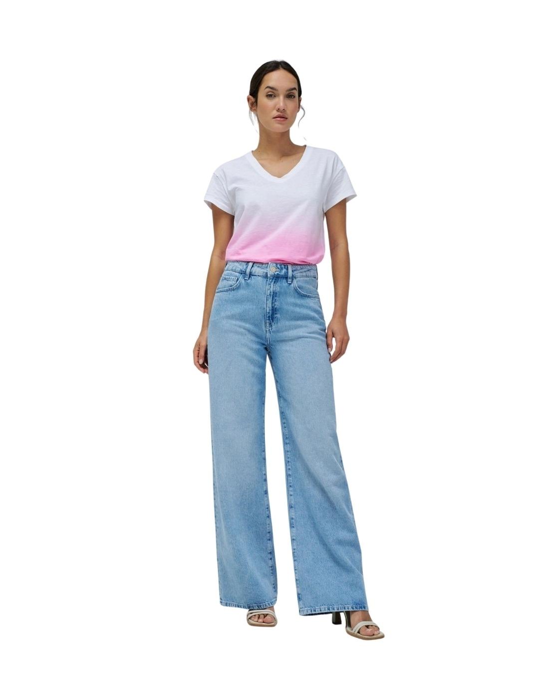 Salsa Jeans Camiseta Degradado Rosa