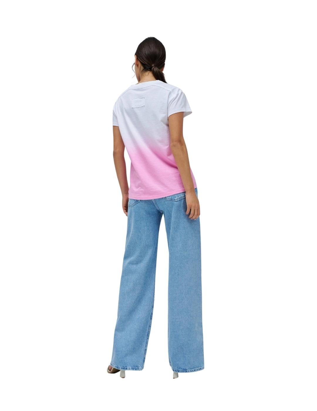Salsa Jeans Camiseta Degradado Rosa